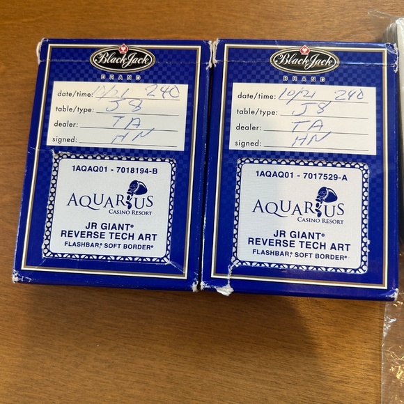3 Casino-Used Playing Card Decks from Aquarius Casino Resort Laughlin, Nevada - Picture 2 of 6